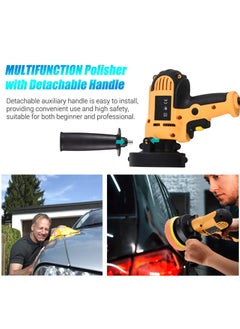 ZLH HITY Buffer Polisher - Variable Speed Drilling Polishing Kit, Car Polishing Machine with Removable Handle, Suitable for Polishing Cars, Furniture, Floors, Stones  - Image 3