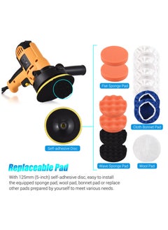 ZLH HITY Buffer Polisher - Variable Speed Drilling Polishing Kit, Car Polishing Machine with Removable Handle, Suitable for Polishing Cars, Furniture, Floors, Stones  - Image 4