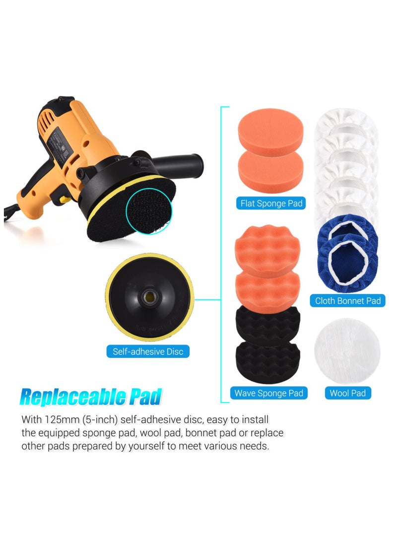 ZLH HITY - Buffer Polisher - Variable Speed Drilling Polishing Kit, Car Polishing Machine with Removable Handle, Suitable for Polishing Cars, Furniture, Floors, Stones - Image 1