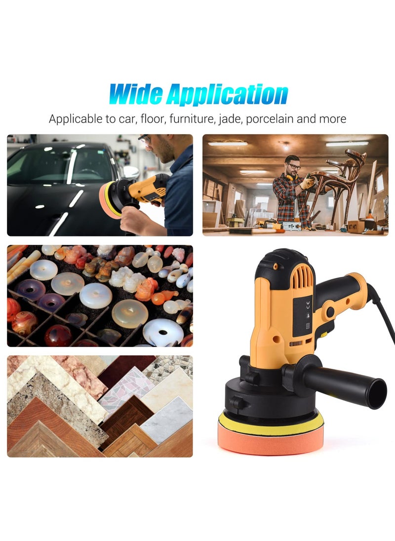 ZLH HITY - Buffer Polisher - Variable Speed Drilling Polishing Kit, Car Polishing Machine with Removable Handle, Suitable for Polishing Cars, Furniture, Floors, Stones - Image 1