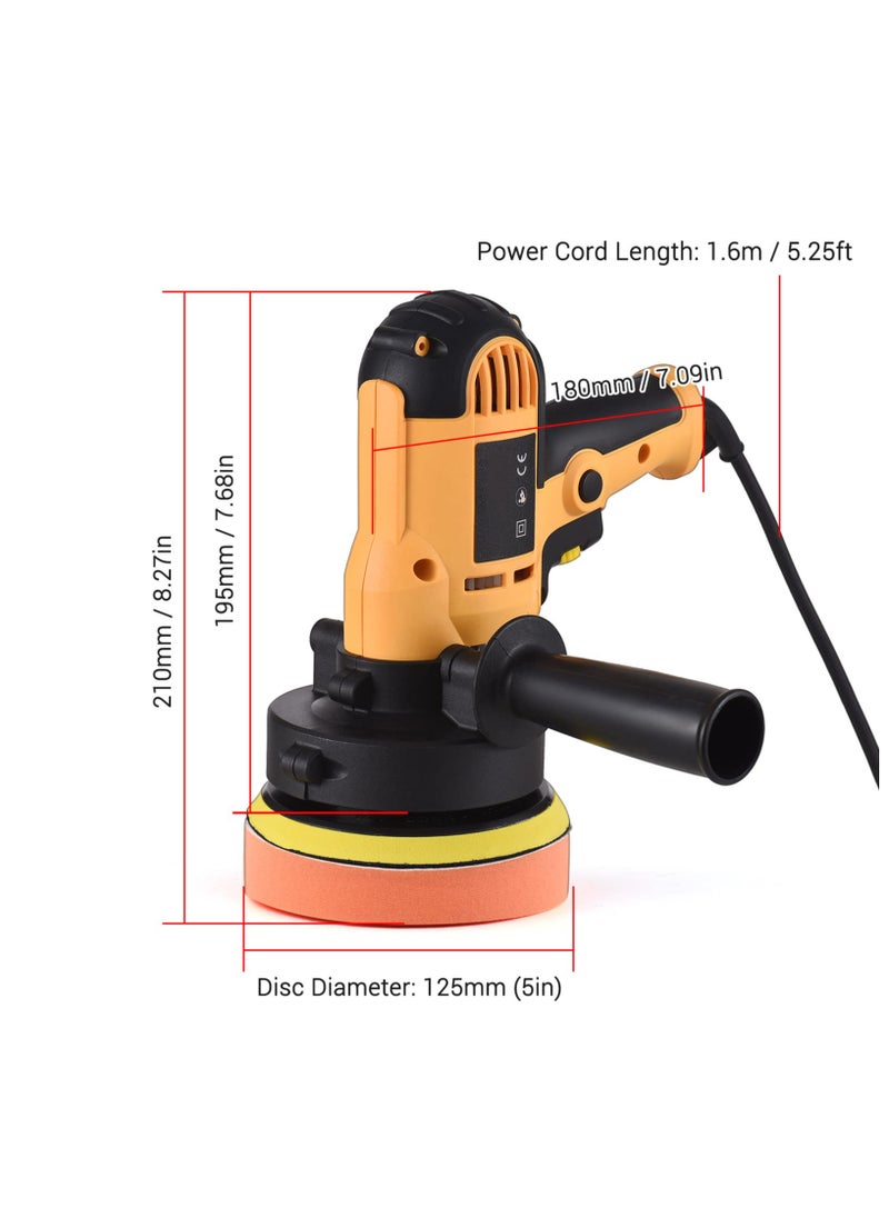 ZLH HITY - Buffer Polisher - Variable Speed Drilling Polishing Kit, Car Polishing Machine with Removable Handle, Suitable for Polishing Cars, Furniture, Floors, Stones - Image 1