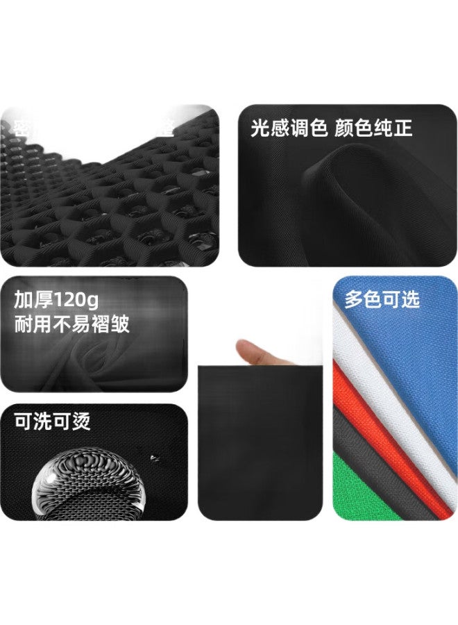 Latzz 3*2 Meter Black Background Cloth, Photography Backdrop, Thickened Solid Color Shooting Background, Professional Studio Photography Backdrop, Portable Black Cloth - Image 3