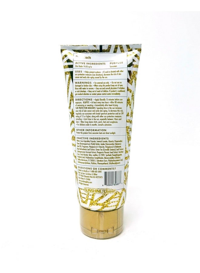 Sunshine & Glitter All The Sparkle Biodegradable Glitter & Mineral Shimmer Sunscreen Spf 30 100% Mineral Zinc Oxide Reef Friendly Water Resistant Tsa Approved Travel Ready 3.4 Oz - Image 2
