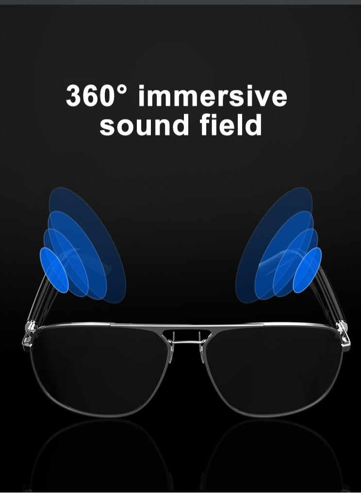 جولف لينك نظارات G01 الذكية لتشغيل الموسيقى والتحكم عن بعد في المكالمات والصور ومضادة للماء ومضادة للزرقة ونظارات شمسية باللون الأسود - Image 5