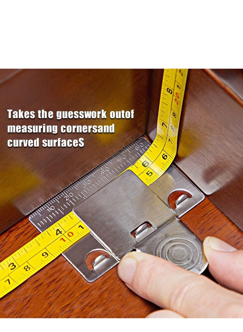 Measuring Tape Clip Tool - Corners Clamp Holder Precision Measuring Tools - Fixed Ruler Mark Tools for Most Tape Measures(2 PCS) - Image 2