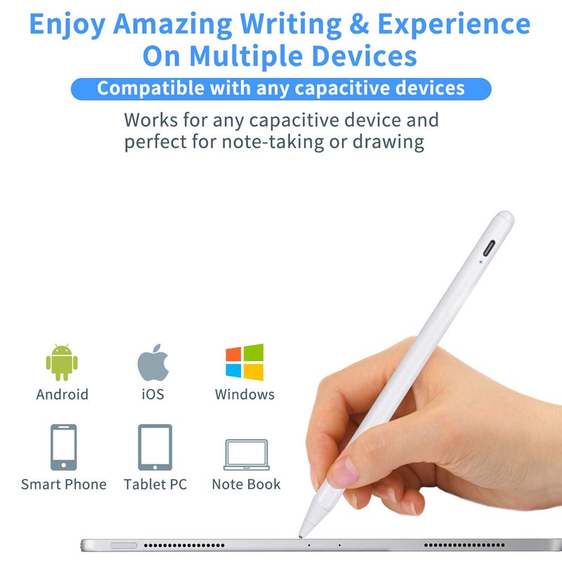 EVACH Stylus Pens for Samsung Galaxy Tab A9+/A8/A7 Pencil, Evach Capacitive High Sensitivity Digital Pencil with 1.5mm Ultra Fine Tip Stylus Pencil for Samsung Galaxy Tab A9+/A8/A7 Pen, White - Image 2
