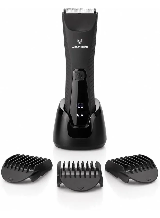 Wolfhead Wolfhead Dual Head Body Ball Pubic Hair Trimmer For Men Manscaping Closest Shave No Nicks Ipx7 Waterproof Led Spotlight Usb-C 150 Min Run-Time