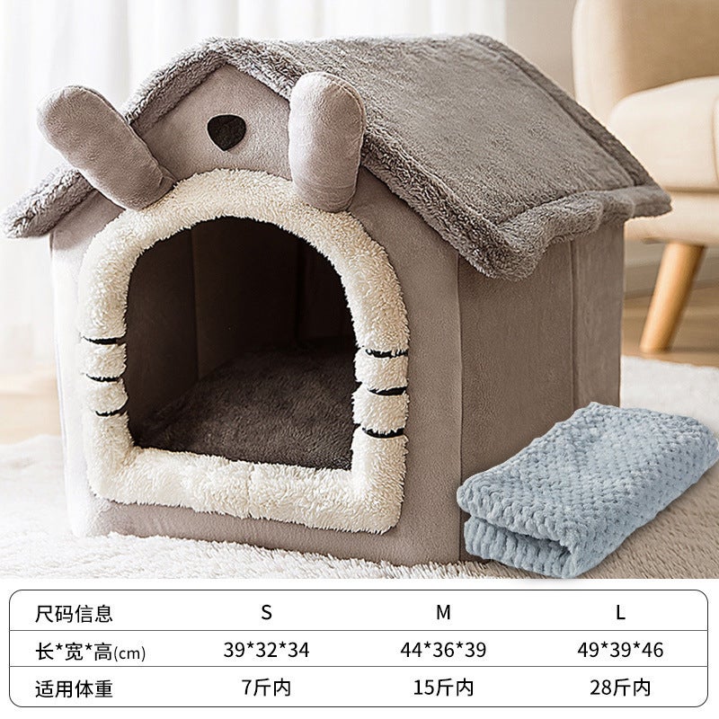 Dog House Type Small And Medium-Sized Dog Teddy Removable And Washable Four-Season Universal Dog House Cat Bed Dog Bed Pet Supplies - Image 1