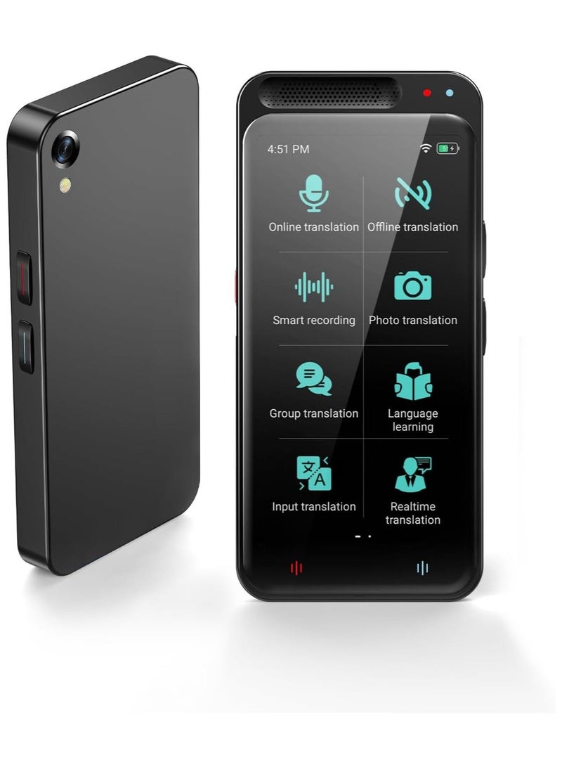 Language Translator Device, Two Way Real-Time Voice Translation in138 Languages, High Accuracy Instant Translation with 3" Touch Screen Supported Voice/Text/Offline/Photo Translation and Chatgpt - Image 1