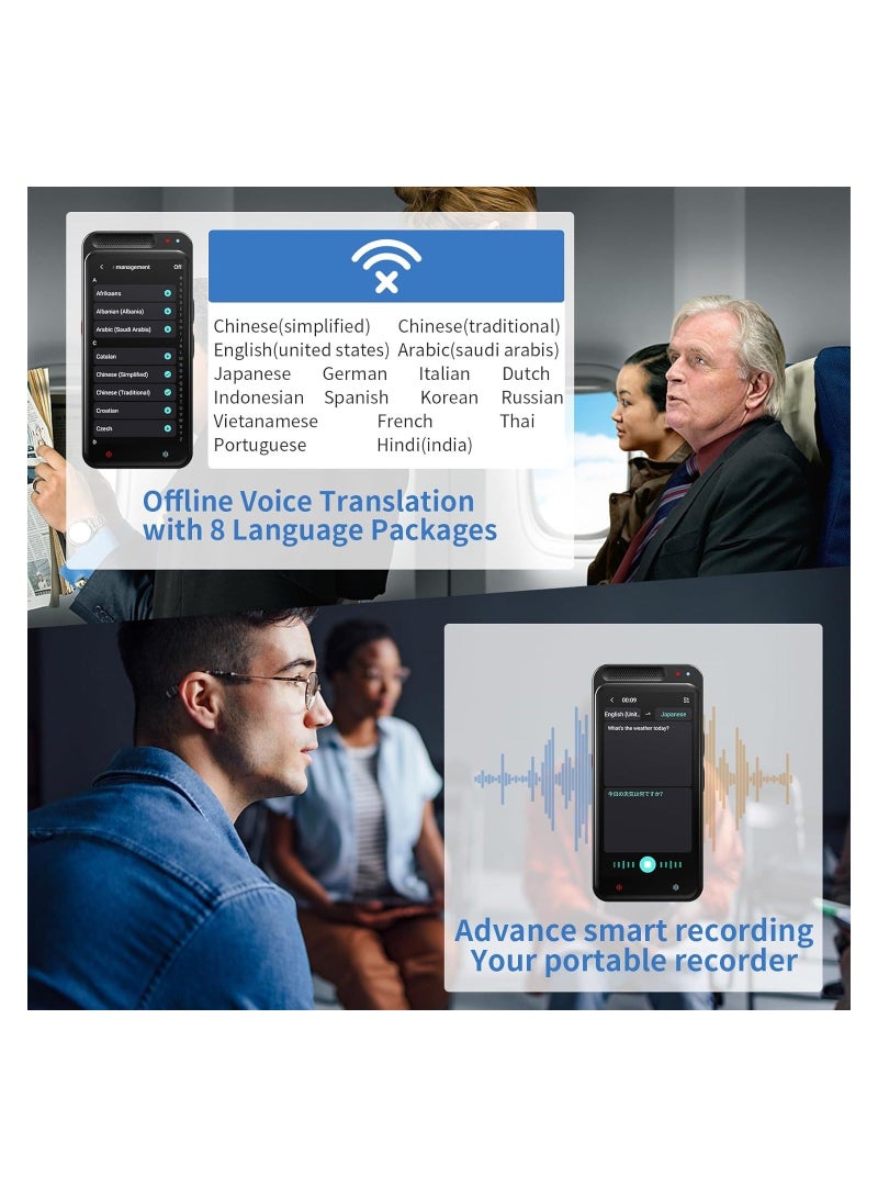 Language Translator Device, Two Way Real-Time Voice Translation in138 Languages, High Accuracy Instant Translation with 3" Touch Screen Supported Voice/Text/Offline/Photo Translation and Chatgpt - Image 2