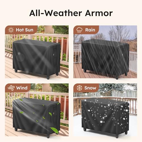 MR. COVER Outdoor prep table cover 52 inch for Keter Unity XL Outdoor Rolling Table Cart, Heavy Waterproof for Grill Dining Kitchen Cart Protective, Outdoor Storage Box Cover, Patio Food Prep Station - Image 3