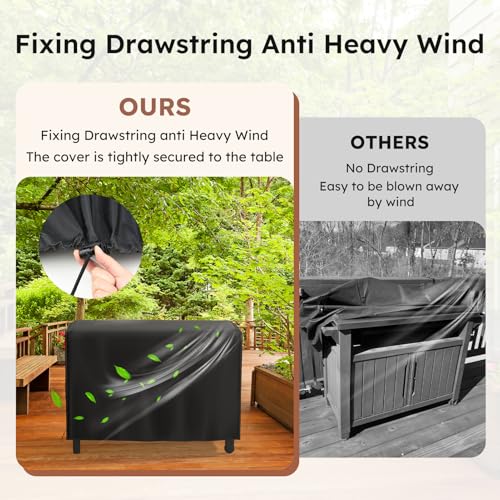 MR. COVER Outdoor prep table cover 52 inch for Keter Unity XL Outdoor Rolling Table Cart, Heavy Waterproof for Grill Dining Kitchen Cart Protective, Outdoor Storage Box Cover, Patio Food Prep Station - Image 4
