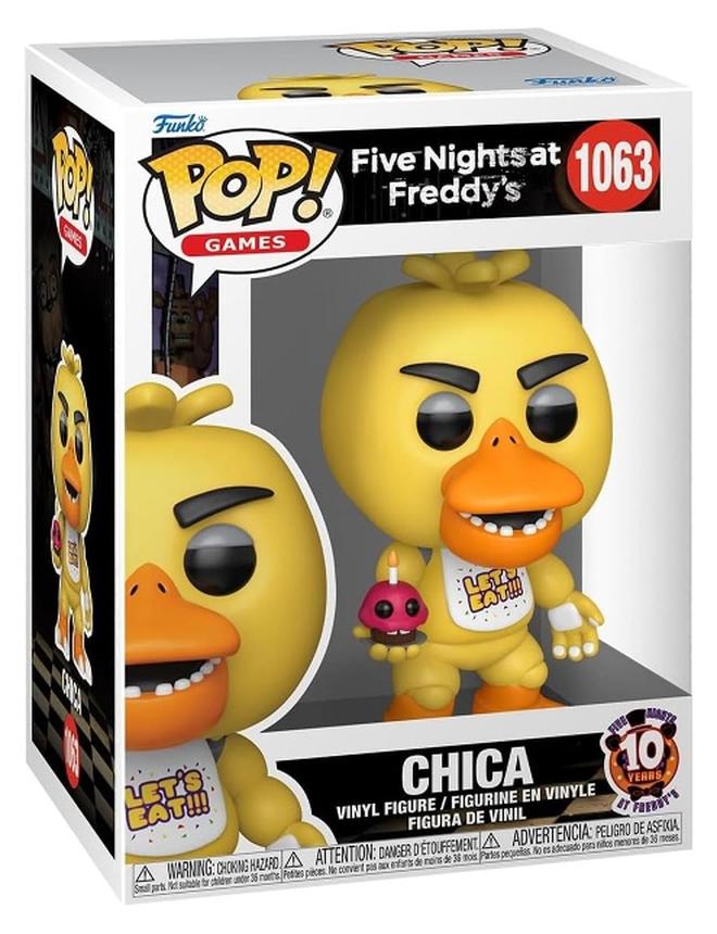 Funko فانكو بوب! ألعاب خمس ليالٍ عند فريدي تشيكا مع كعكة الذكرى العاشرة تمثال فينيل (10 سم) - Image 1