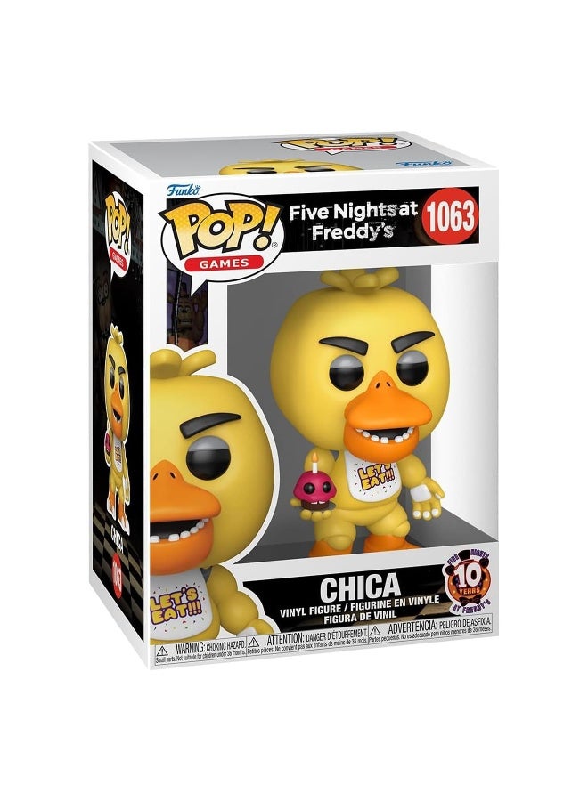 Funko Funko POP! Games Five Nights at Freddy's Chica with Cupcake 10th Anniversary Vinyl Figure (10 cm)  - Image 1