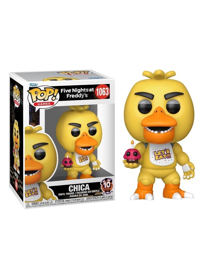 Funko Funko POP! Games Five Nights at Freddy's Chica with Cupcake 10th Anniversary Vinyl Figure (10 cm)  - Image 2