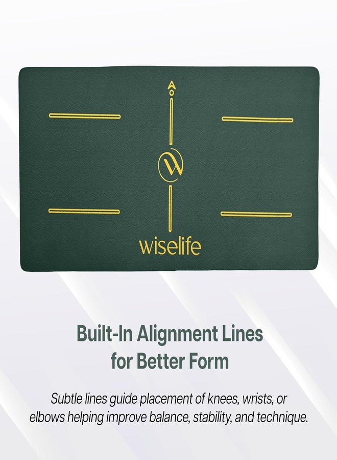 WiseLife 16 MM Yoga Cushion Pad - Green | Elbow & Knee Pad | 24x12 inch | High Density Premium ECO TPE Foam Material | Extra Cushion, Professional Grip | Support for Knees, Hands, Wrists, and Elbows | Pushups, Yoga, Meditation, Pilates, Exercise & Workout - Image 4