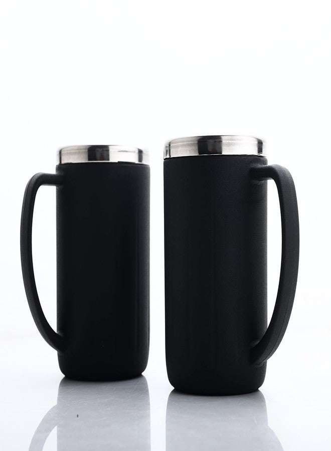 GANESH Happy Time Stylish Coffee/Tea/Milk Mug Plastic with Stainless Steel Inner Mug Cup with Handle, Portable & Easy Clean for Kids & Adult (Set of 2, Multi Color, 200 ml) - Image 3