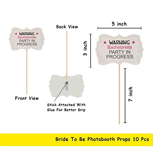 TOYXE Bride to Be Photo Booth Props Set of 10 Pcs - Multicolor - Image 2