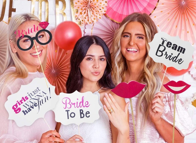 TOYXE Bride to Be Photo Booth Props Set of 10 Pcs - Multicolor - Image 3