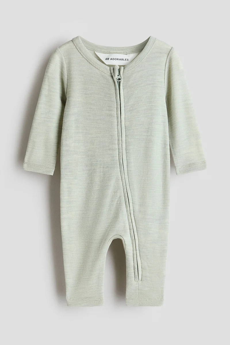 H&M Merino wool jersey romper suit