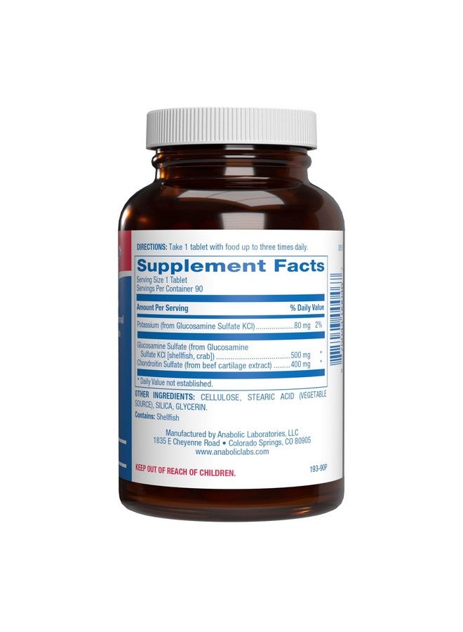 Anabolic Laboratories Advanced Glucosamine and Chondroitin for Adults - Clinical Formula Naturally Derived Bone Joint Tendon and Ligament Supplement with High Strength Glucosamine Complex - Up to 90 Day Supply - Image 2
