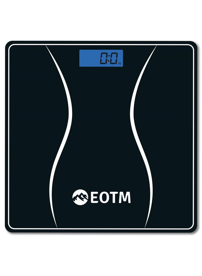 EOTM Professional Digital Body LCD Display Weight Scale Black  - Image 1