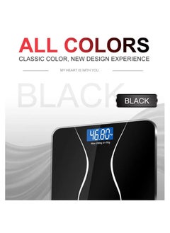 EOTM Professional Digital Body LCD Display Weight Scale Black  - Image 2