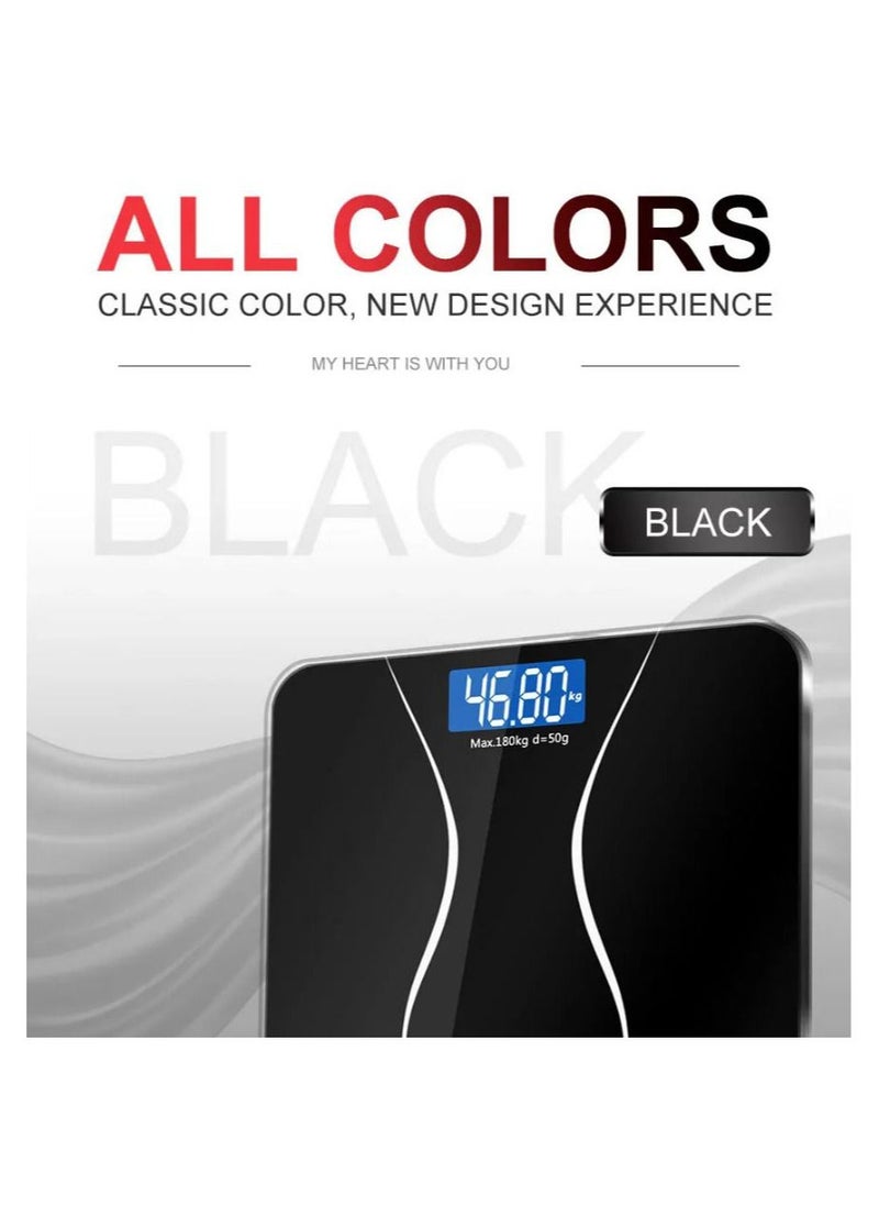 EOTM Professional Digital Body LCD Display Weight Scale Black  - Image 2