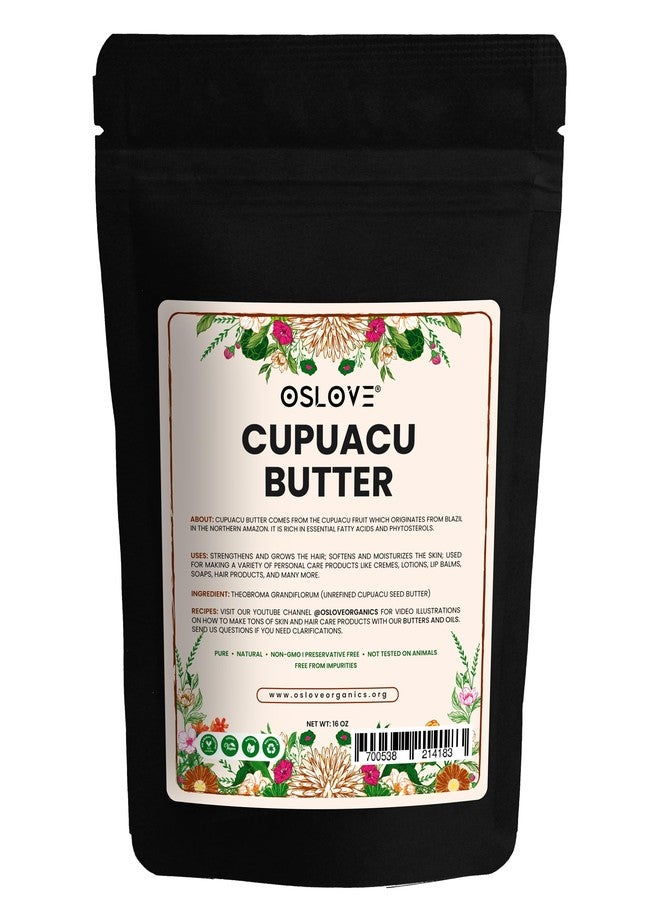 Oslove Organics Cupuacu butter 16 oz-Pure and Natural | Fresh, Rich and Creamy in DIY mixes | Vegan butter | Use for whipped body butters, salves, lotions & soaps. (16 oz) - Image 1