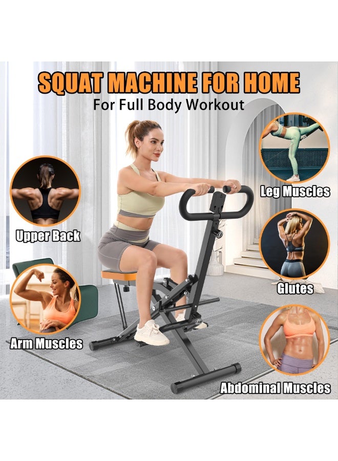 والالا جهاز تمرين القرفصاء القابل للطي للاستخدام المنزلي - جهاز تمرين مع أشرطة مقاومة قابلة للتعديل، جهاز تدريب القرفصاء المساعد لتمرين عضلات الأرداف والبطن والظهر والساقين - Image 2