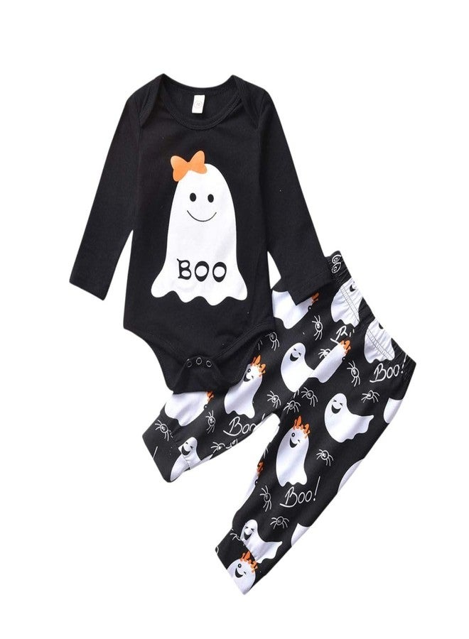 HIHA Baby Halloween Outfits Toddler Girls Boys One Piece Romper Ghost Pants Halloween Clothes (girls, 12-18 Months) - Image 1