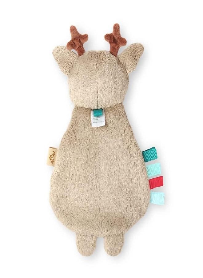 Itzy Ritzy - Itzy Ritzy - Itzy Lovey Including Teether, Textured Ribbons & Dangle Arms; Features Crinkle Sound, Sherpa Fabric and Minky Plush; Jolly The Reindeer - Image 1