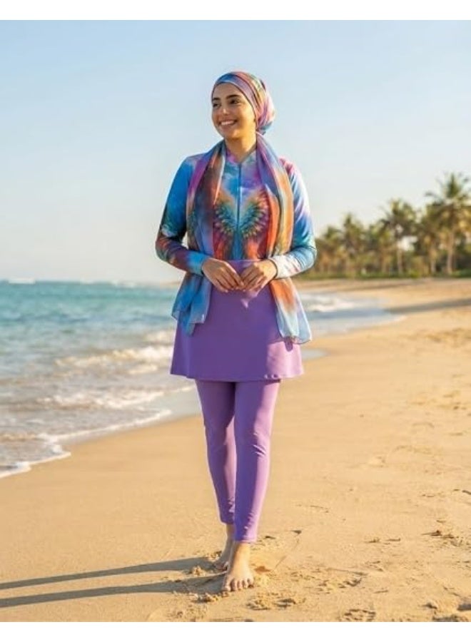 بوركيني سباحة حريمي – خامة سريعة الجفاف ومريحة أثناء الاستخدام كود (1133) - Image 3