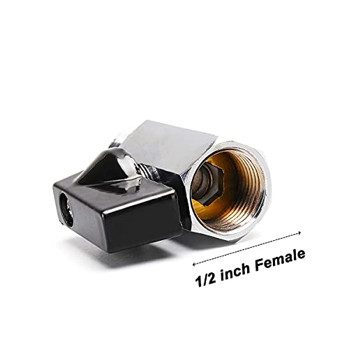 YXCCSE 3 Pcs 1/2" Brass Mini Ball Valve Shut-Off Valve,1/2" G Thread Female x Male Thread Ball Valves 1/2 inch Ball Valve Shut Off Valve - Image 5