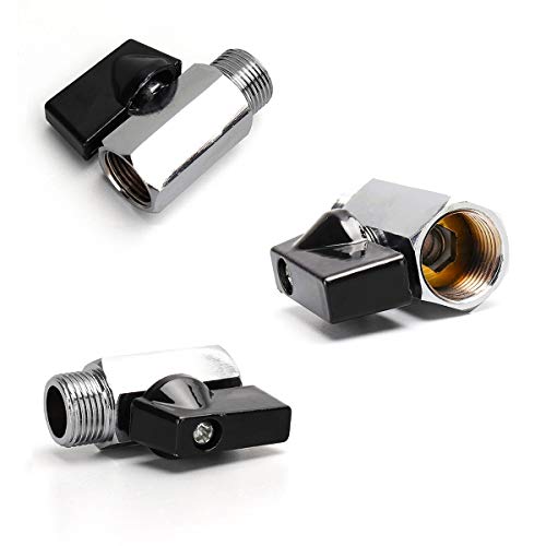 YXCCSE 3 Pcs 1/2" Brass Mini Ball Valve Shut-Off Valve,1/2" G Thread Female x Male Thread Ball Valves 1/2 inch Ball Valve Shut Off Valve - Image 3