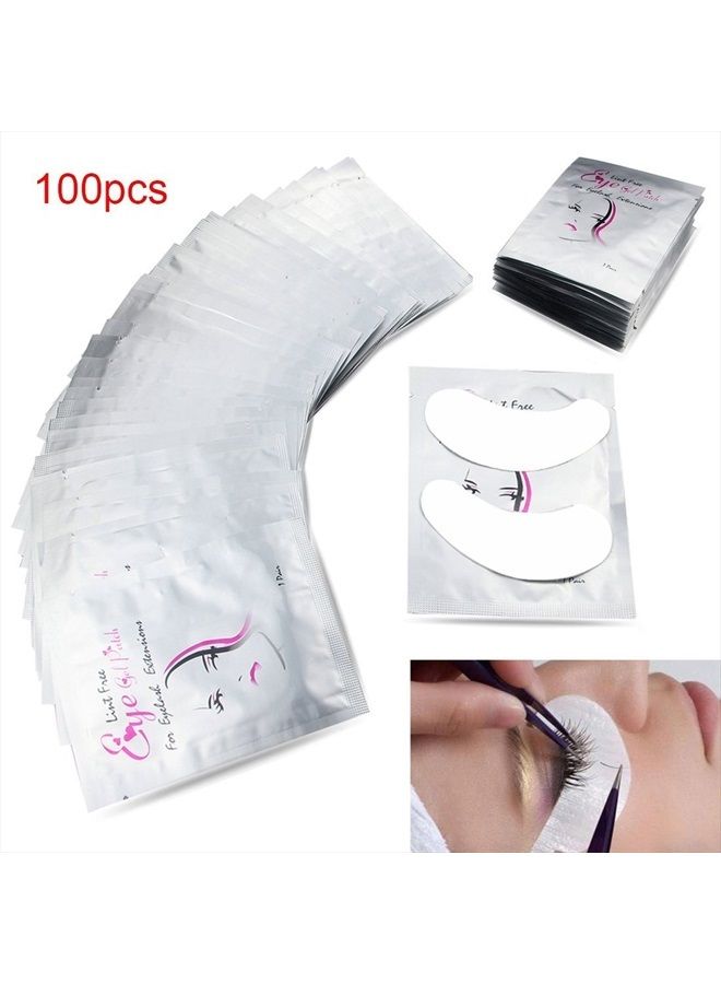 COOSKIN 100 Pairs Eye Gel Patches, Lint Free Eye Gel pads for Eyelash Extension Pads,Eye Mask Beauty Tool (Girl) - Image 2