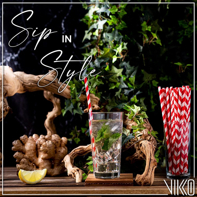 Vikko Drinking Glasses, 11 Ounce Glass Cups, Durable Glasses Drinking Set of 6, Tall Water Glasses, Stackable Highball Glasses, Heavy Base Tumblers & Water Glasses, Dishwasher Safe Cups - Image 5