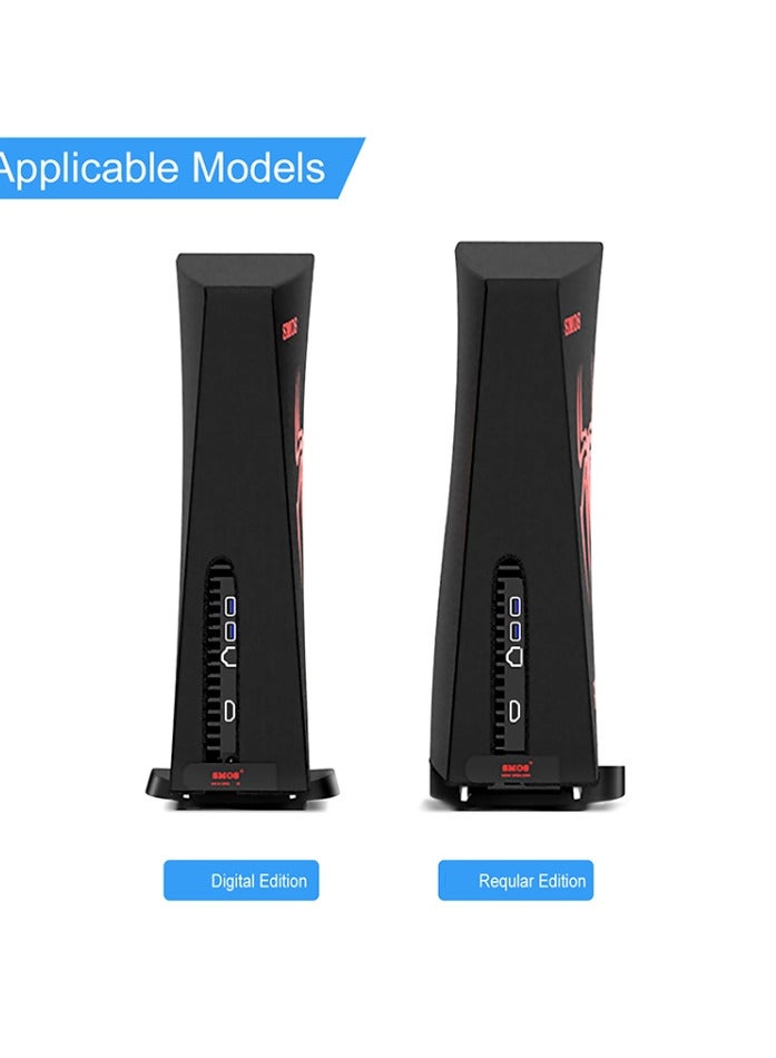 SMOS PS5 الإصدار الرقمي والإصدار العادي وحدة التحكم غطاء الغبار واقي الغبار قطع دقيق سهل الوصول إلى منفذ الكابل نسيج الغوص الناعم بطانة أنيقة واقي الغبار، لوحدة التحكم Playstation 5، أفقي  - Image 3