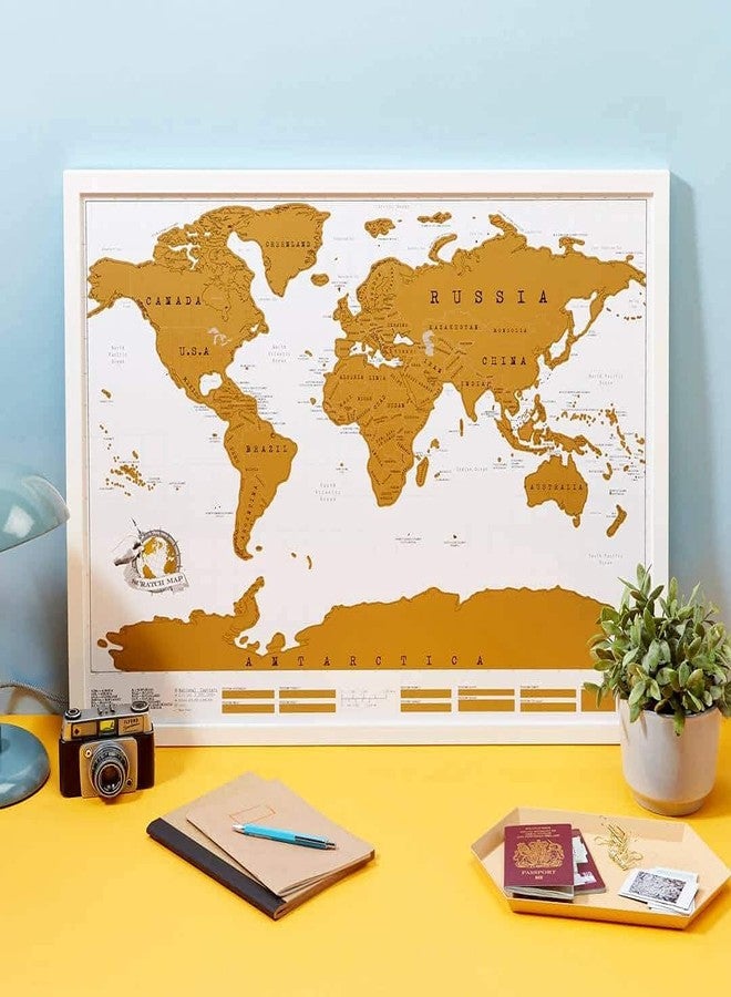 Luckies of London Ltd Luckies Scratch Map - Scratch Off World Map - World Travel Maps Frame - Countries Visited Maps - Scratchable Poster with Tube - Detailed Europe & US States Poster - Scratchable Wall Pin Board - Large - Image 2