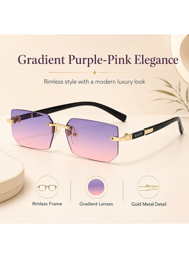 Gasin New Rimless Fashion Trend Sunglasses Personalized Sunglasses UV Protection Unisex - Image 5