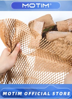Motim Honeycomb Cushioning Wrap Paper Roll 380mmx50m Eco-friendly Bubble Wrap Expanding Honeycomb Kraft Packing Paper for Gift Packing Moving House Packing  - Image 2