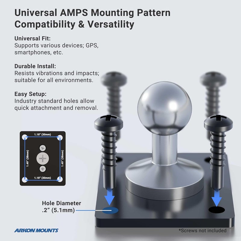 Arkon محولات معدنية 4 ثقوب AMPS إلى محول كرة 17 مم - Image 3
