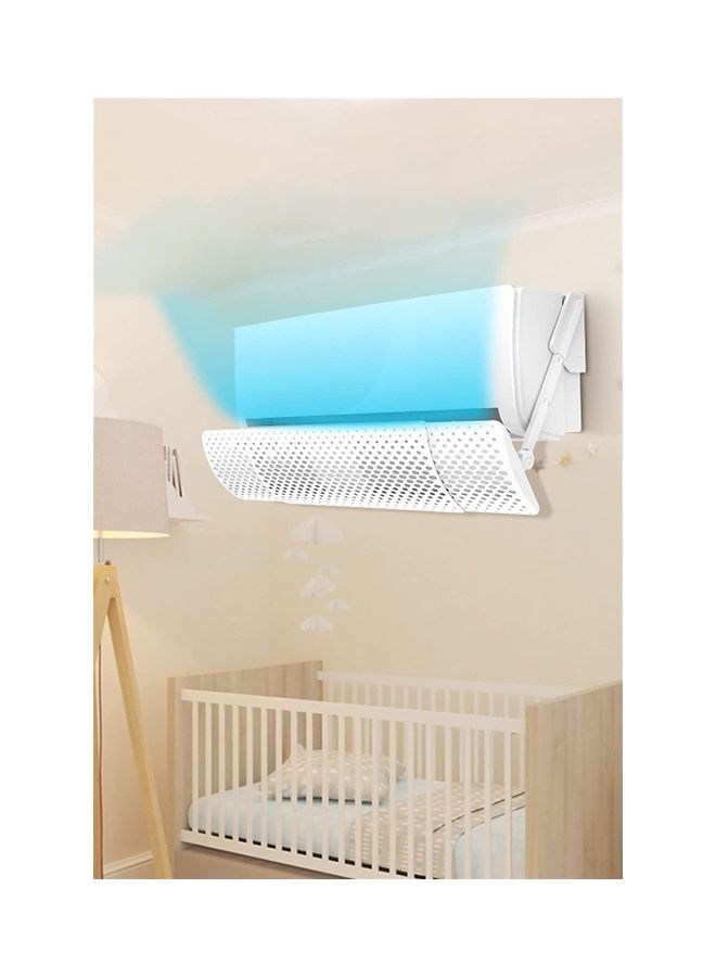 NIBEMINENT Adjustable Air Conditioner Deflector T124 White  - Image 2
