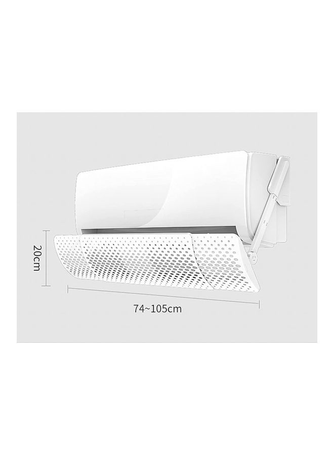 NIBEMINENT Adjustable Air Conditioner Deflector T124 White  - Image 3