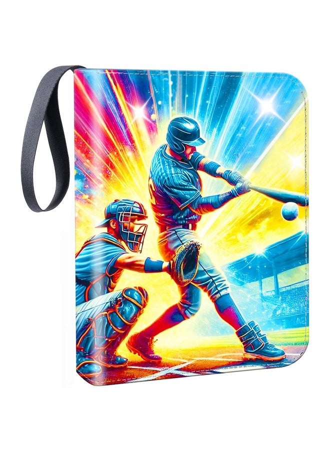Hamkot HAMKOT Zipper Card Binder for 900 Baseball Trading Cards, Premium 9-pockets Card Binder with Removable Sleeves, Gifts for Girls and Boys, Collectible Card Book Album for MTG, TCG, Sports Cards  - Image 1