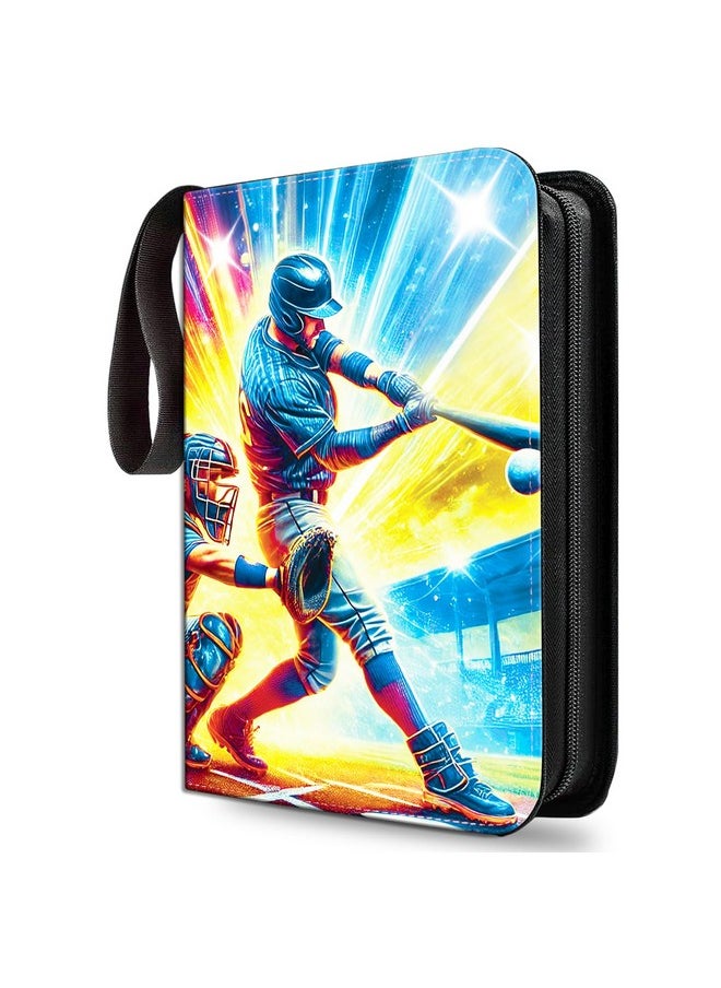 Hamkot HAMKOT Zipper Card Binder for 900 Baseball Trading Cards, Premium 9-pockets Card Binder with Removable Sleeves, Gifts for Girls and Boys, Collectible Card Book Album for MTG, TCG, Sports Cards  - Image 3