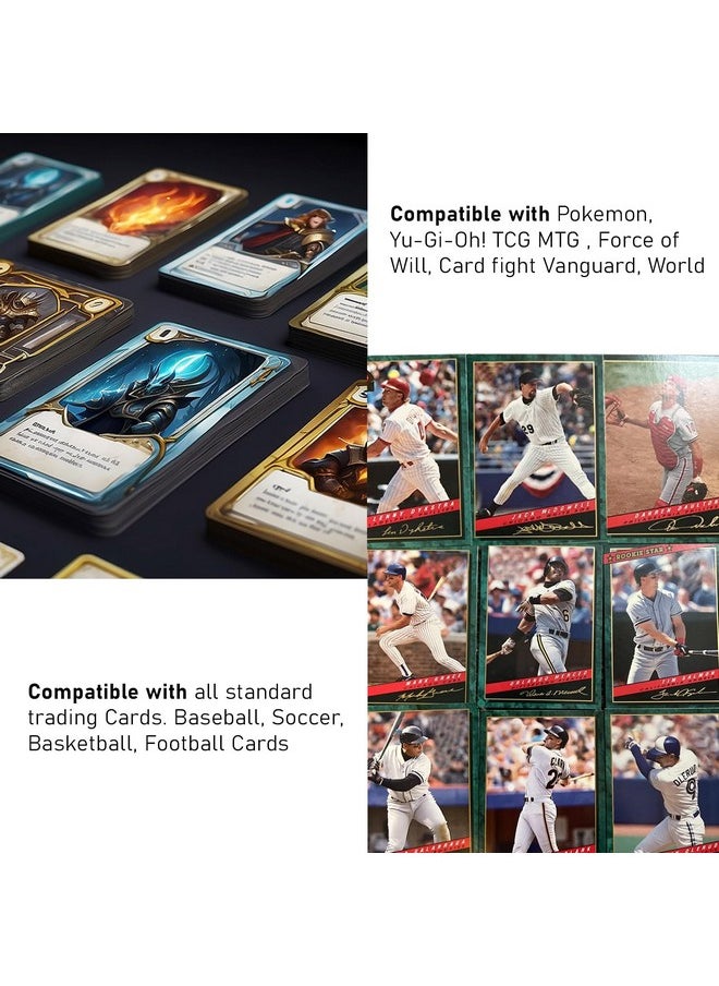 Hamkot HAMKOT Zipper Card Binder for 900 Baseball Trading Cards, Premium 9-pockets Card Binder with Removable Sleeves, Gifts for Girls and Boys, Collectible Card Book Album for MTG, TCG, Sports Cards  - Image 5