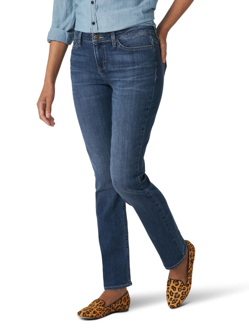 Lee Women's Petite Legendary Mid Rise Straight Leg Jean Seattle 6 Petite - Image 1