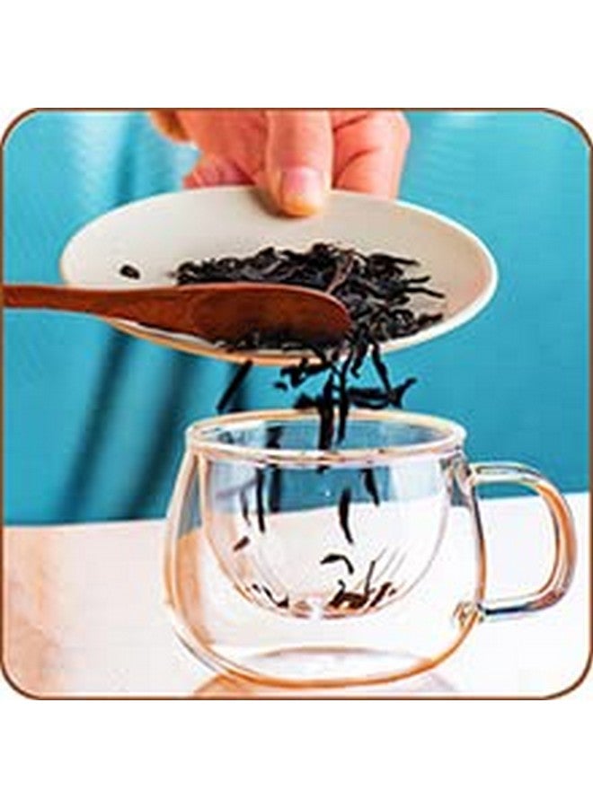 Hari HARI 13 Ounce Tea Cups Kits Loose Tea-Leaf Brewing System, Thickened Glass Cups with Tea Infuser Basket and Lid, Simple Filtration Teacups Great for Family Daily (C Shape Lid)  - Image 4