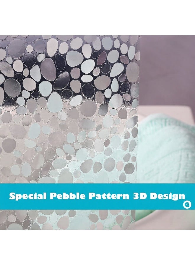 EVA Clear Shower Curtain Liner, Pebble Pattern 72x72 Inch LightWeight Plastic Bathroom Shower Showroom Inner Curtain with Rustproof Metal Grommets and Weighted Magnets - Image 2